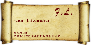 Faur Lizandra névjegykártya